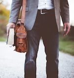 Man with Briefcase and Bible