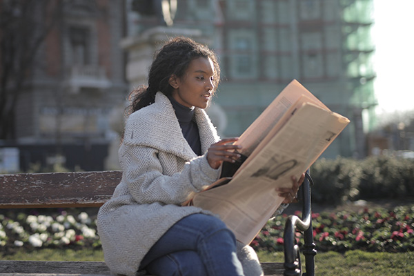 Woman Reading the Newspaper