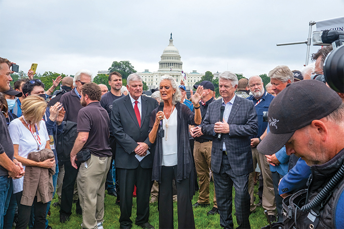 Franklin Graham with Anne Graham Lotz at the U.S. Capitol