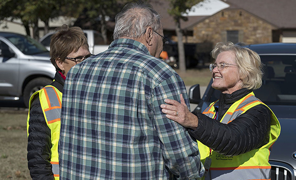 Chaplains Talking with Man