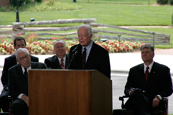 Former President Jimmy Carter at the Billy Graham Library