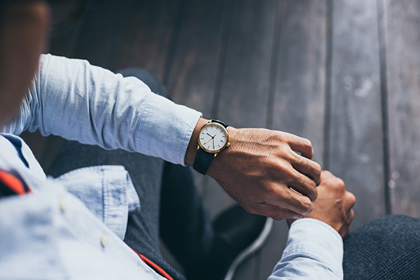 Man Checking His Wrist Watch