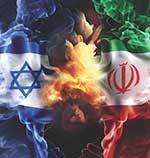 Israeli and Iranian Flags