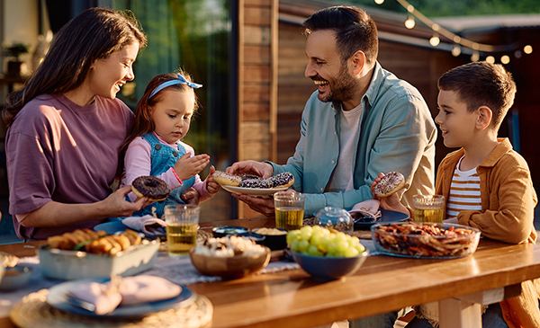 Family Enjoying a Meal Together