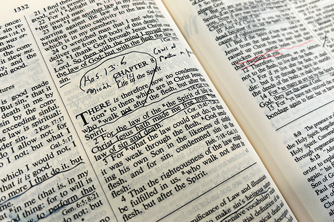 Pages of Scripture with Markings Pages of Scripture with Markings